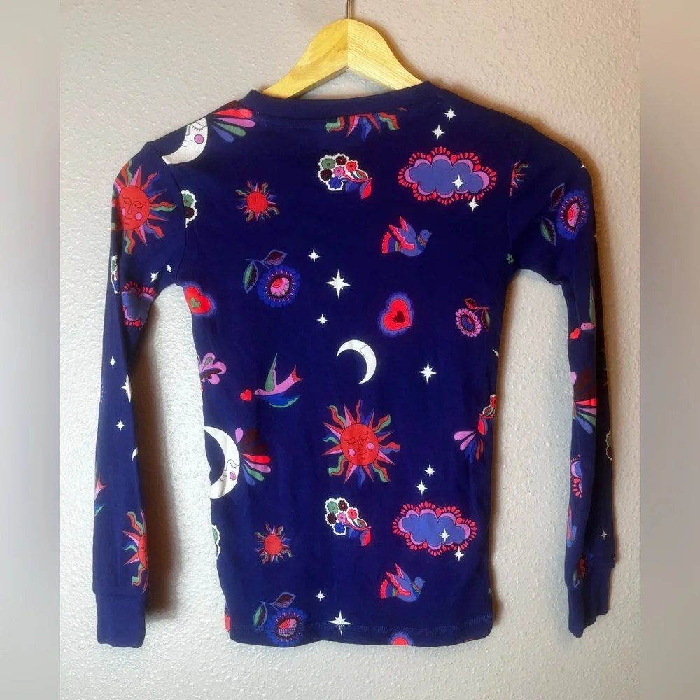 NWT Mini Boden Kids' Celestial Print Glow in the Dark Fitted Cotton Pajamas 8Y